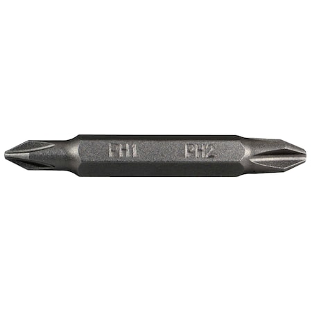 Midwest Fastener 1/4" x 2" #1 & #2 Phillips Double Bit Tips 10PK 54057